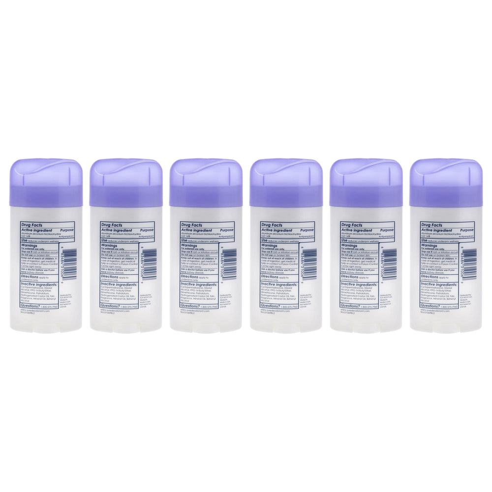 Sure antiperspirant solid Fresh and Cool stick illustrates easy application and lasting odor control.