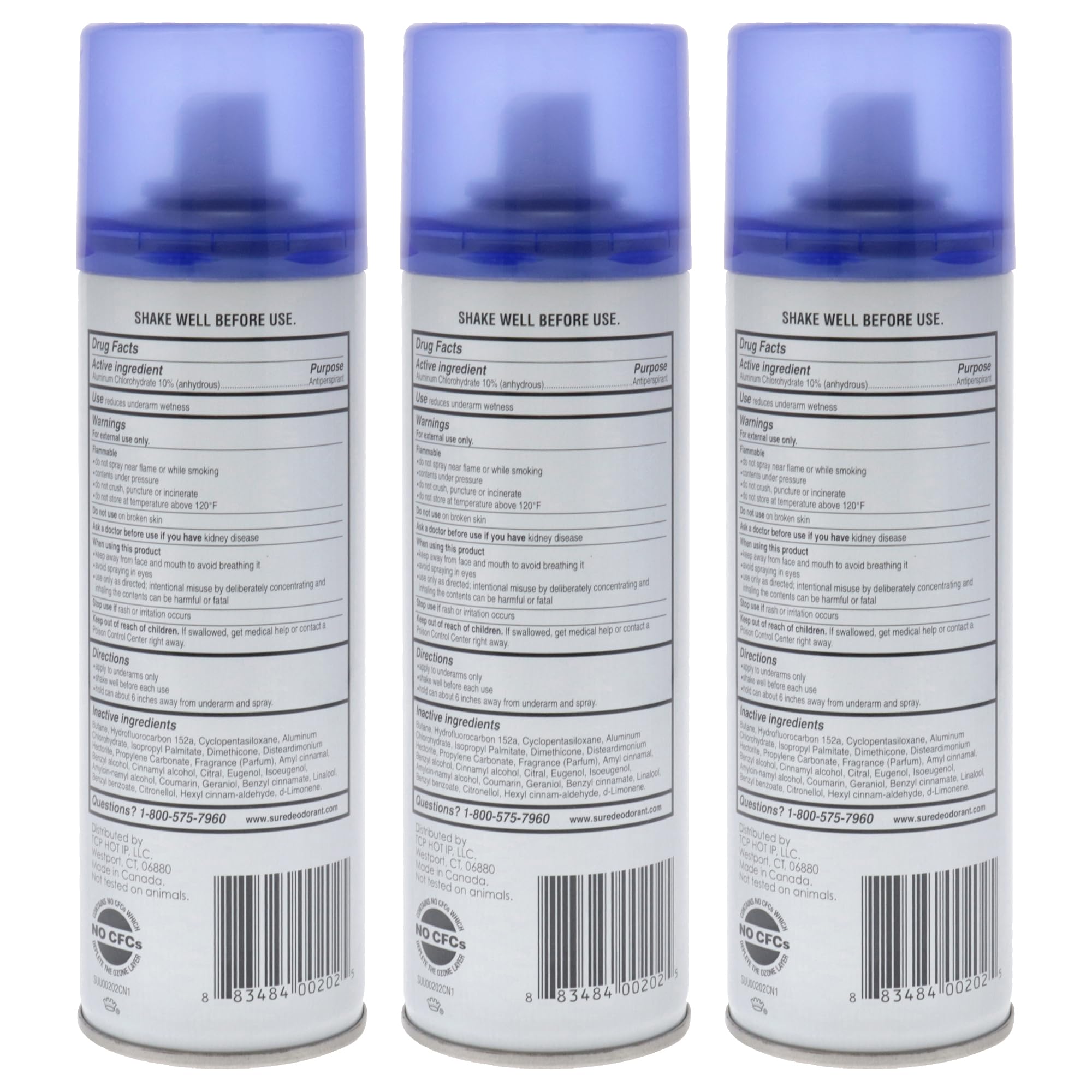Sure Regular Scent Aerosol pack of 3 delivers long-lasting protection and convenience