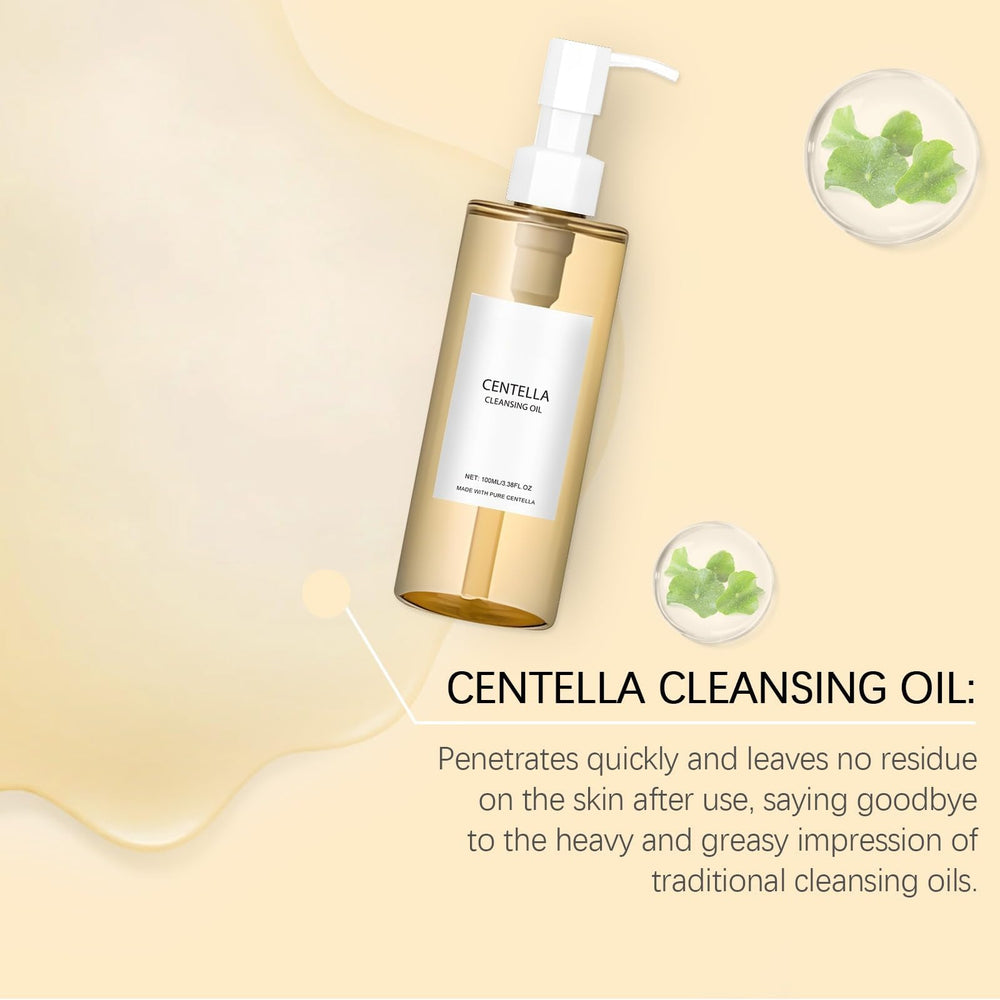 SURELIT Centella Light Cleansing Oil pump shows easy dispersion and gentle cleansing.