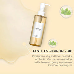 SURELIT Centella Light Cleansing Oil pump shows easy dispersion and gentle cleansing.