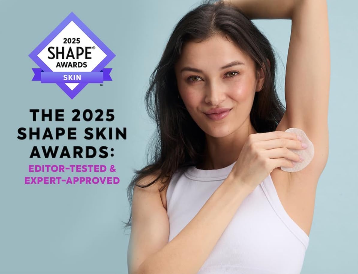 Surface Deep Anti-Odorant Pads body-face-use illustrates versatile application for arms, legs, and face.