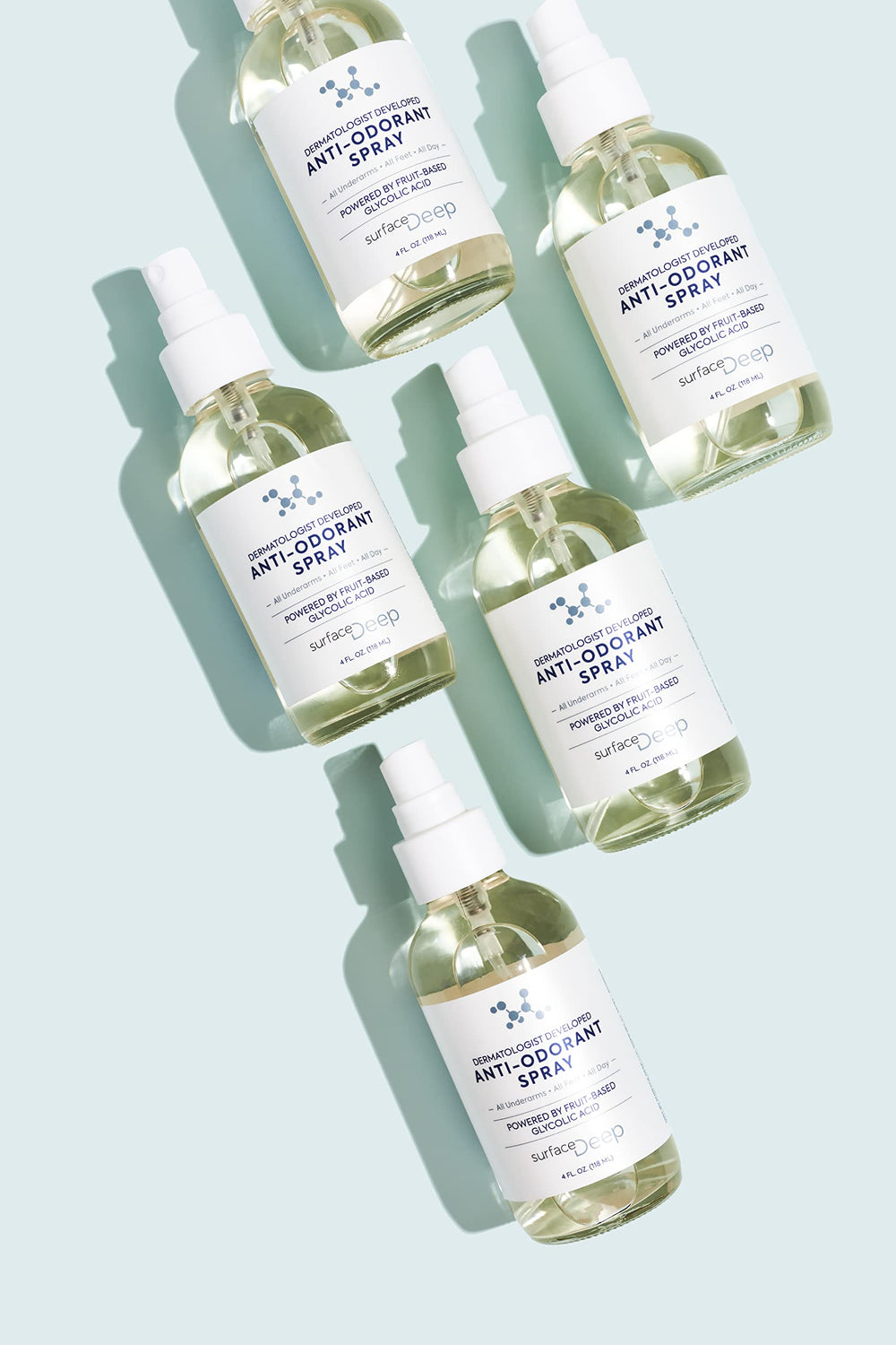 Surface Deep vegan cruelty-free emblem signals ethical, responsible formulation.
