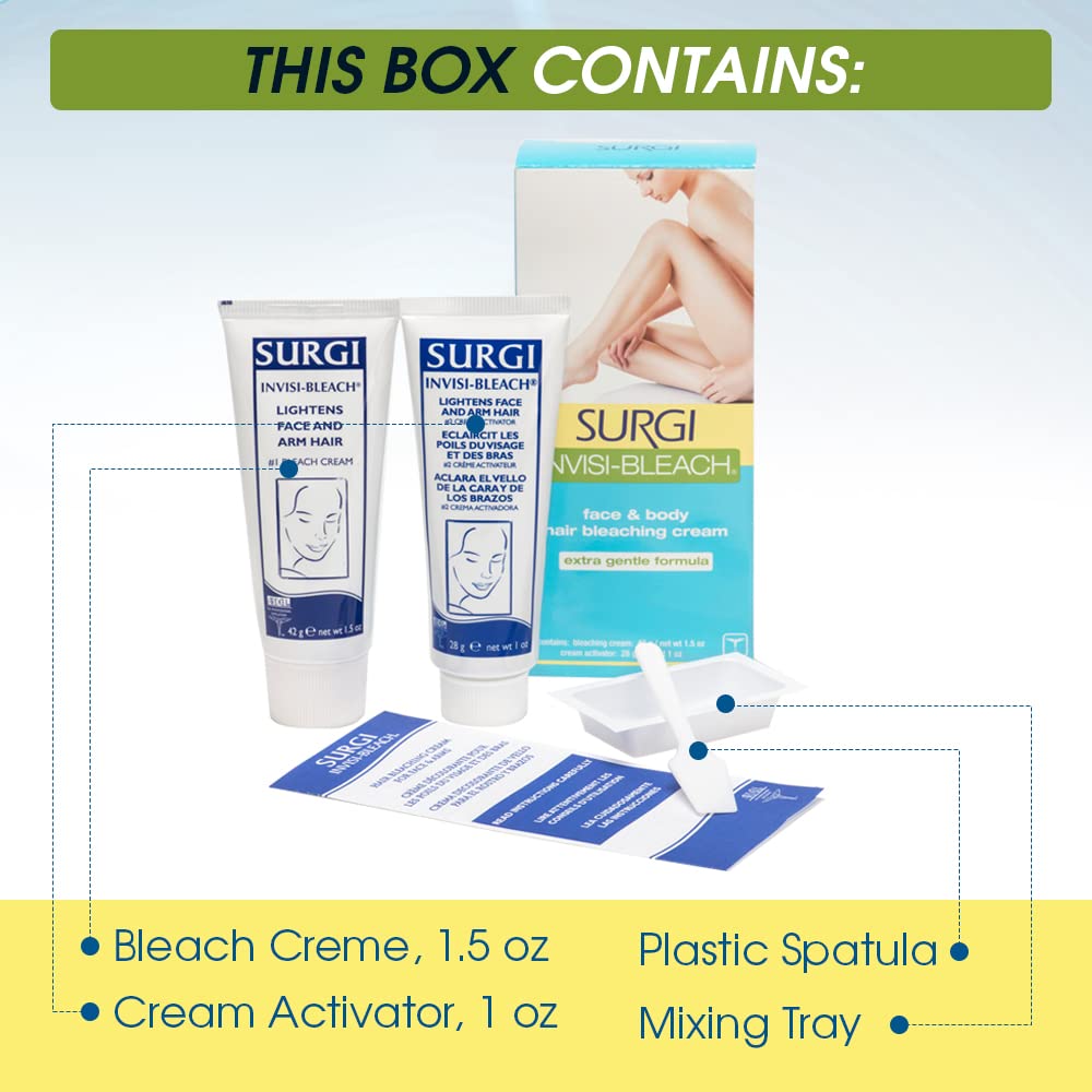 Surgiwax hair lightening on the face shows gradual shade change.