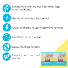 Surgiwax honey-wax-strips legs for smooth leg skin at home
