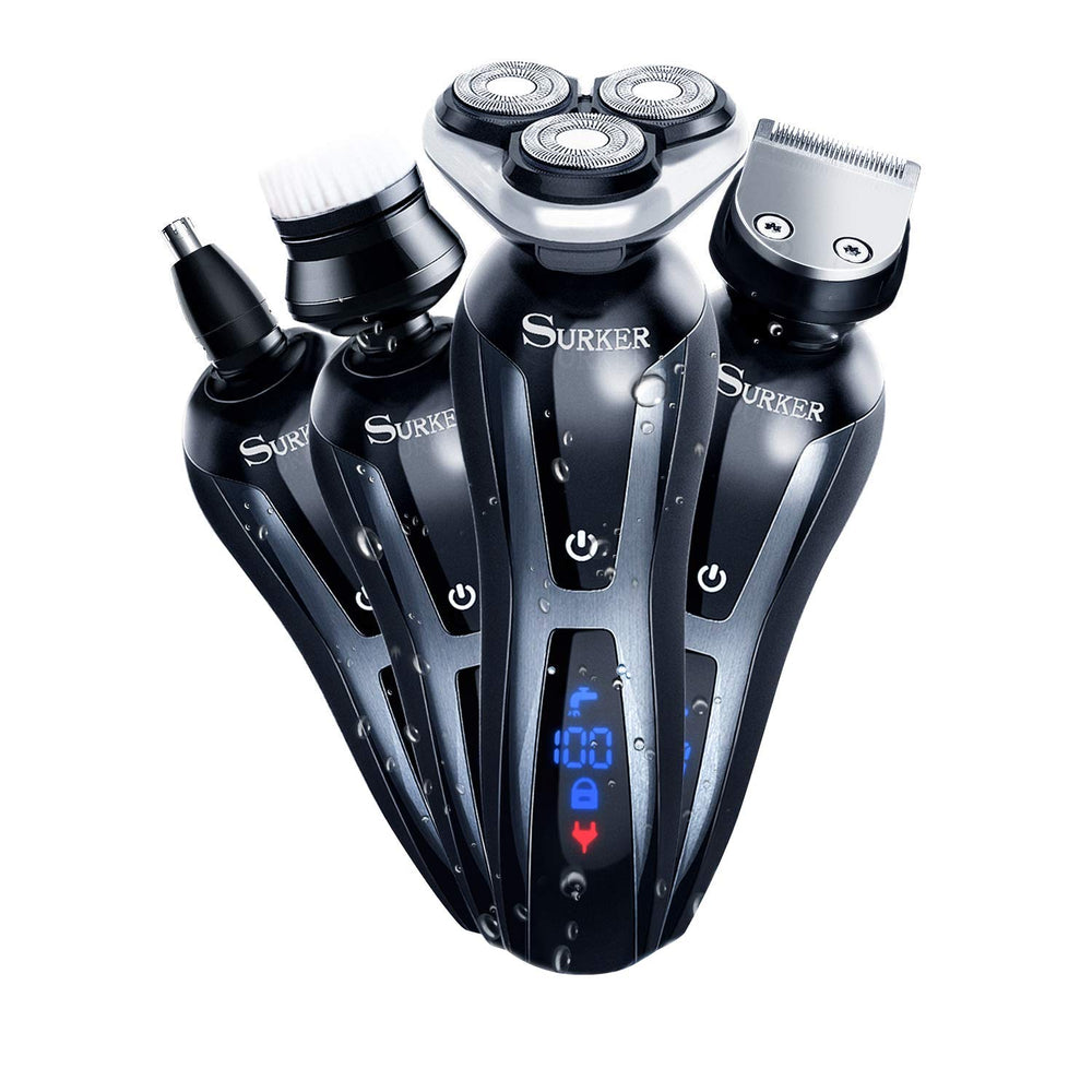 SURKER 3-in-1 electric shaver face close-up for precise grooming
