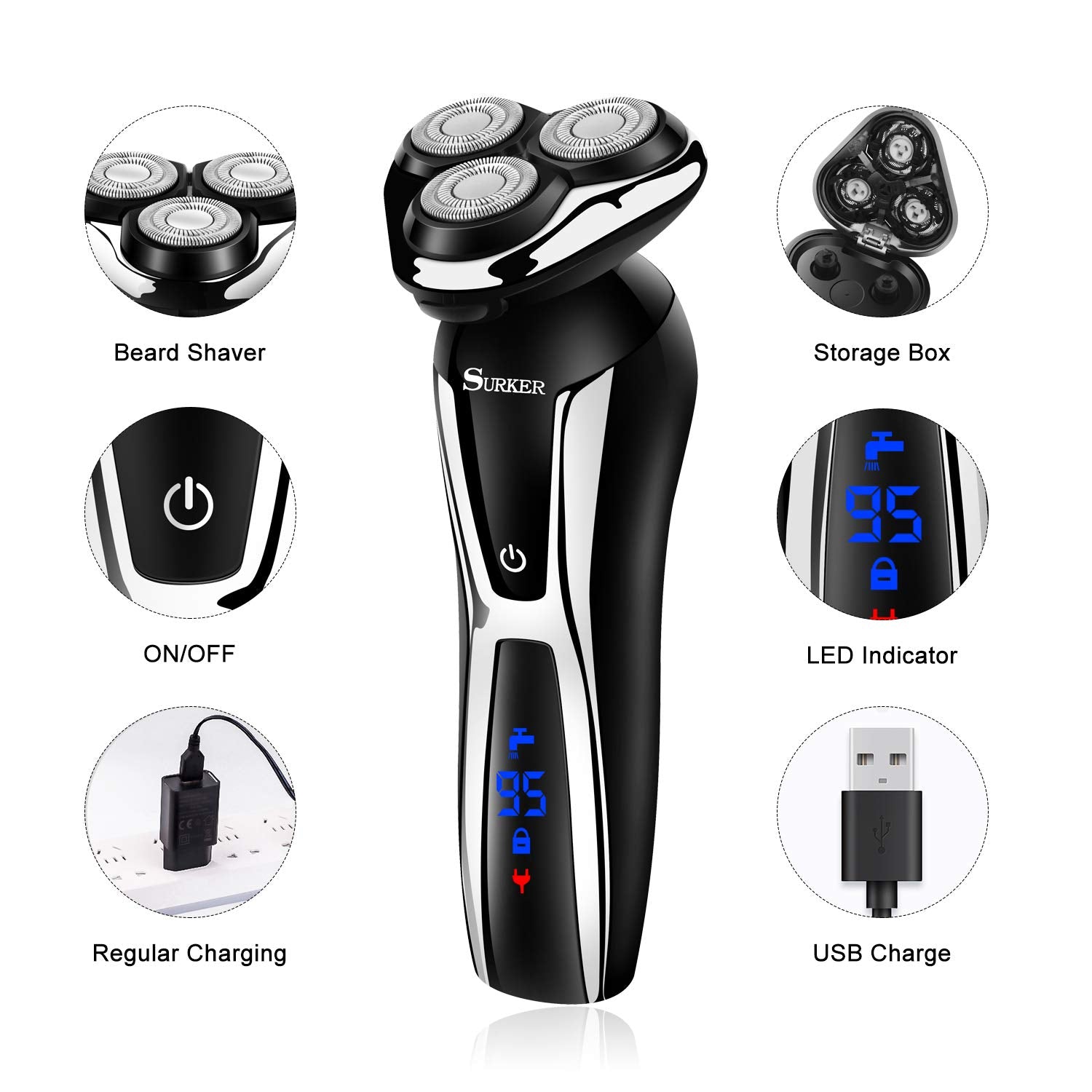 SURKER facial cleansing brush shows gentle exfoliation for refreshed skin