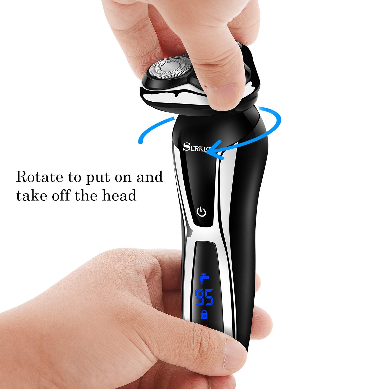 SURKER waterproof shaver is washable for easy cleaning after use