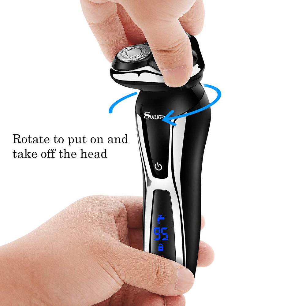 SURKER waterproof shaver is washable for easy cleaning after use