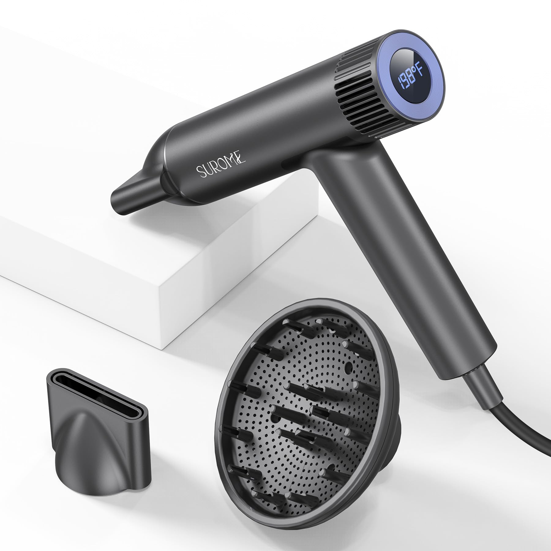 SUROME negative ions feature helps manage frizz and improve hair smoothness
