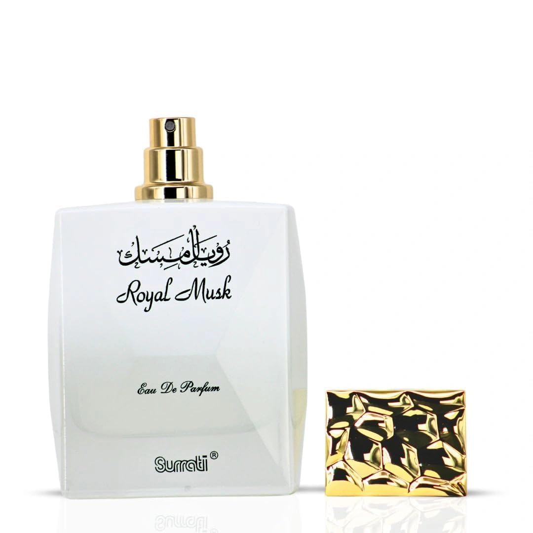 Surrati Royal Musk EDP citrus splash highlighting refreshing opening.