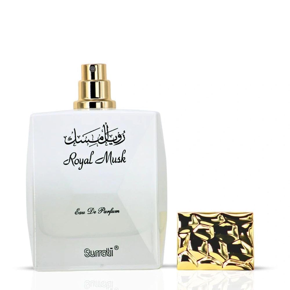 Surrati Royal Musk EDP citrus splash highlighting refreshing opening.