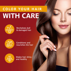 Surya Brasil Henna Dark Brown Cream gloves ensure mess-free salon-at-home experience.