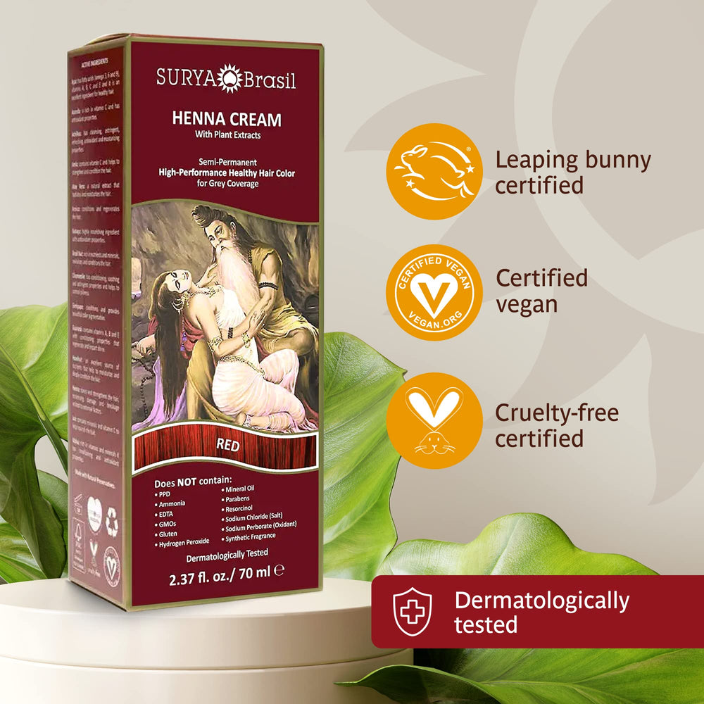 Surya Brasil plant extracts with herbs and fruits bottle for nourishing color