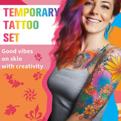SUSIKEKI 43 tattoo stickers providing ready-to-use body art ideas.