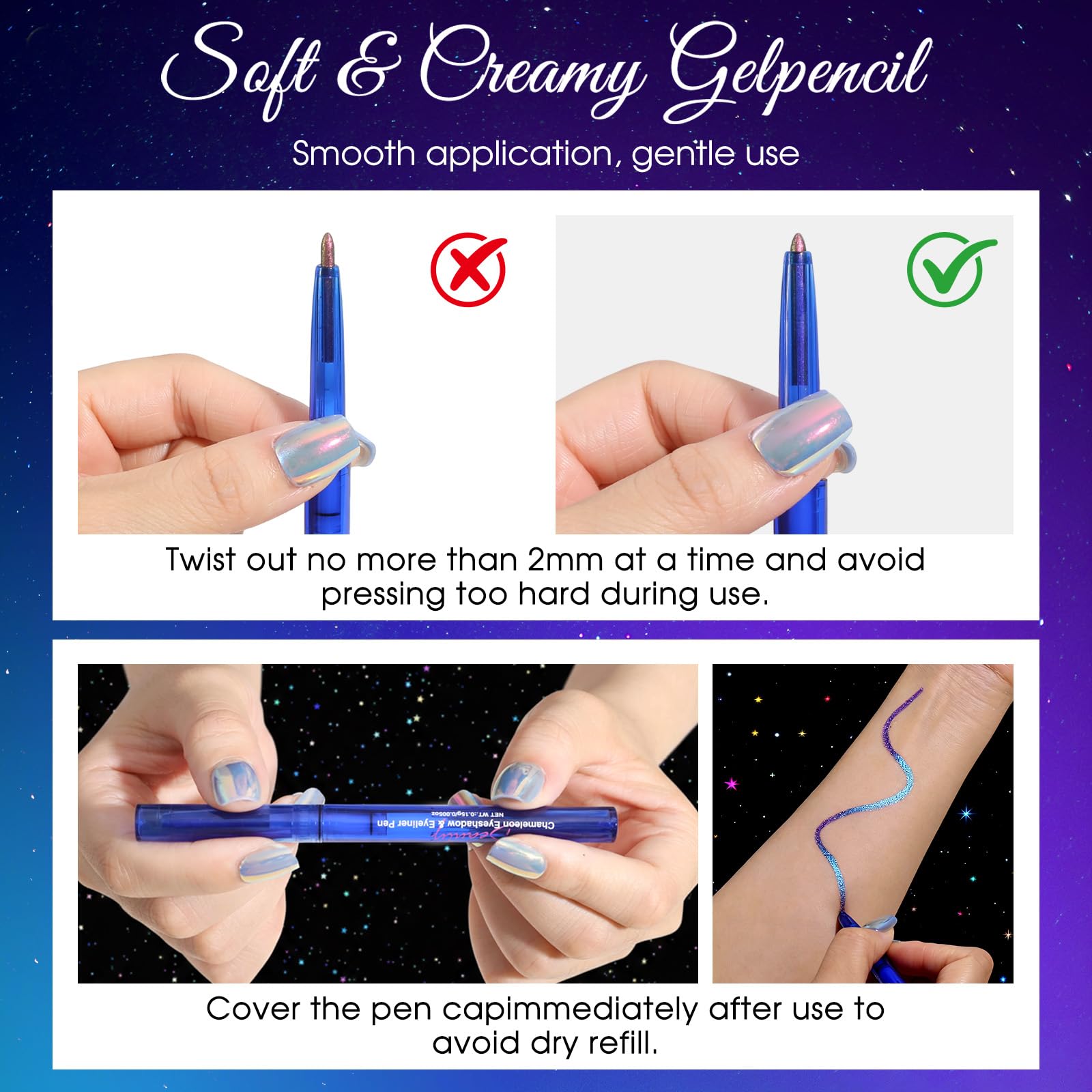 SUSIKEKI day-to-night look with versatile eyeliner-to-eyeshadow tool for multi-dimensional glamour.