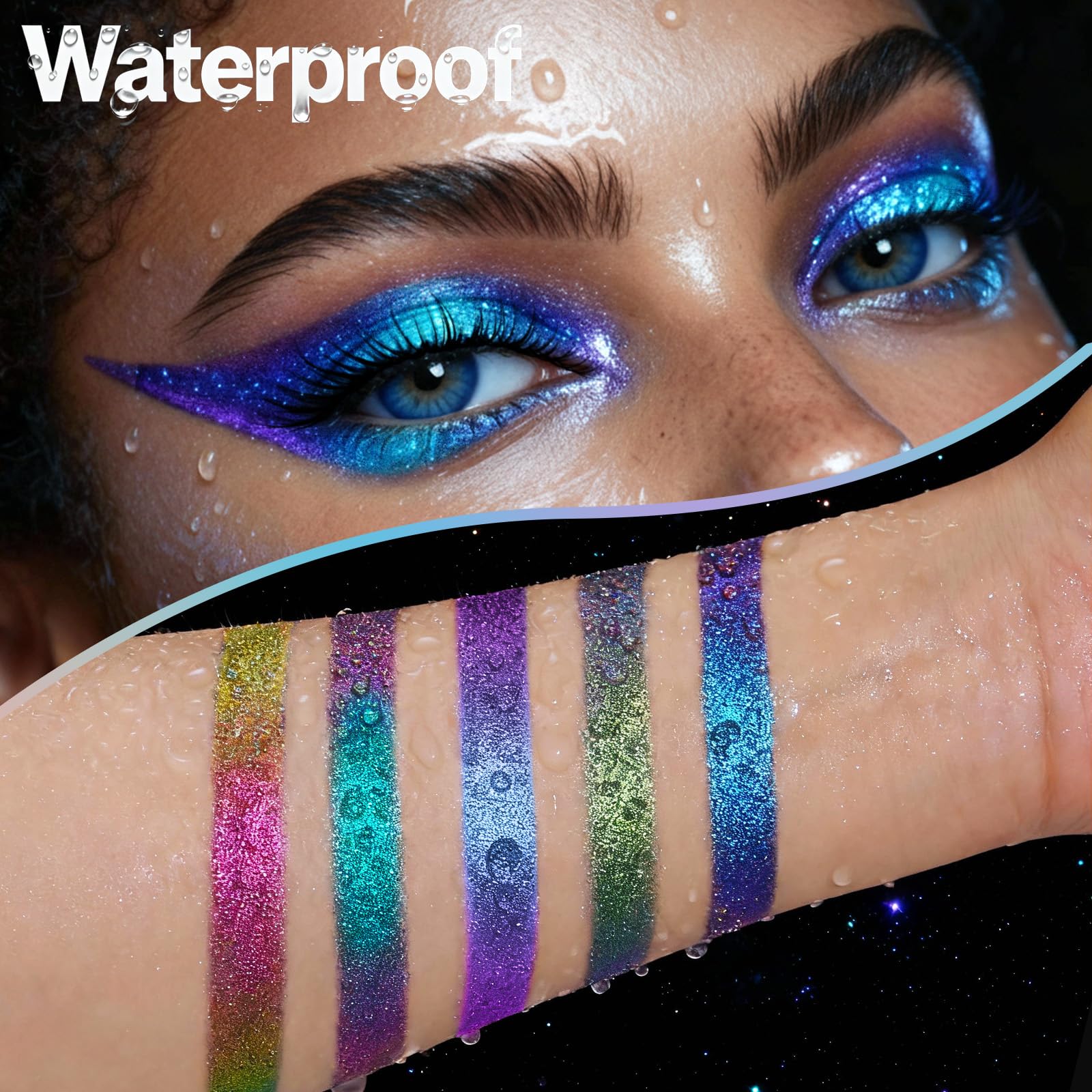 SUSIKEKI waterproof and smudge-proof formula maintains duochrome finish in heat and humidity.