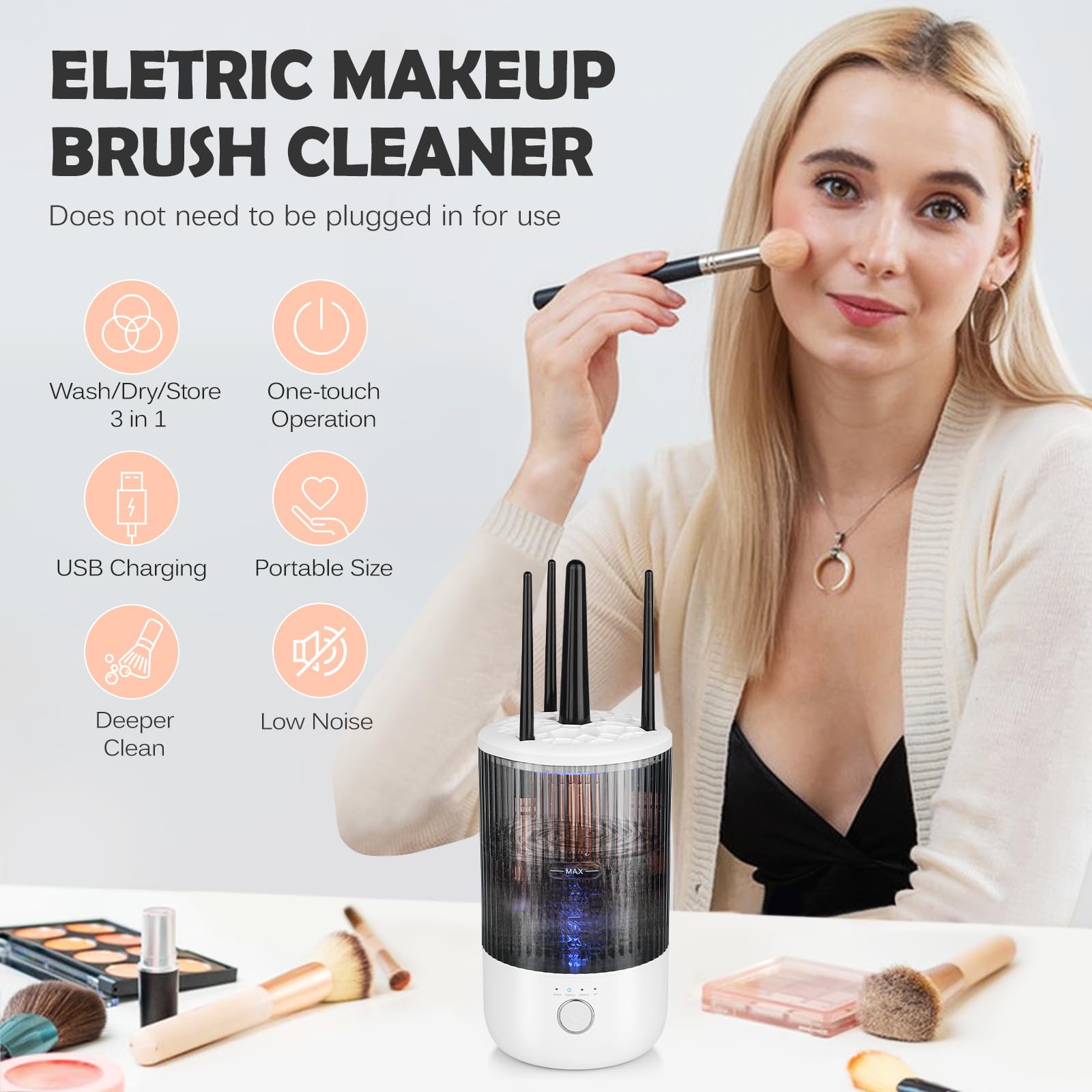 Suteng electric makeup brush cleaner as a thoughtful gift idea