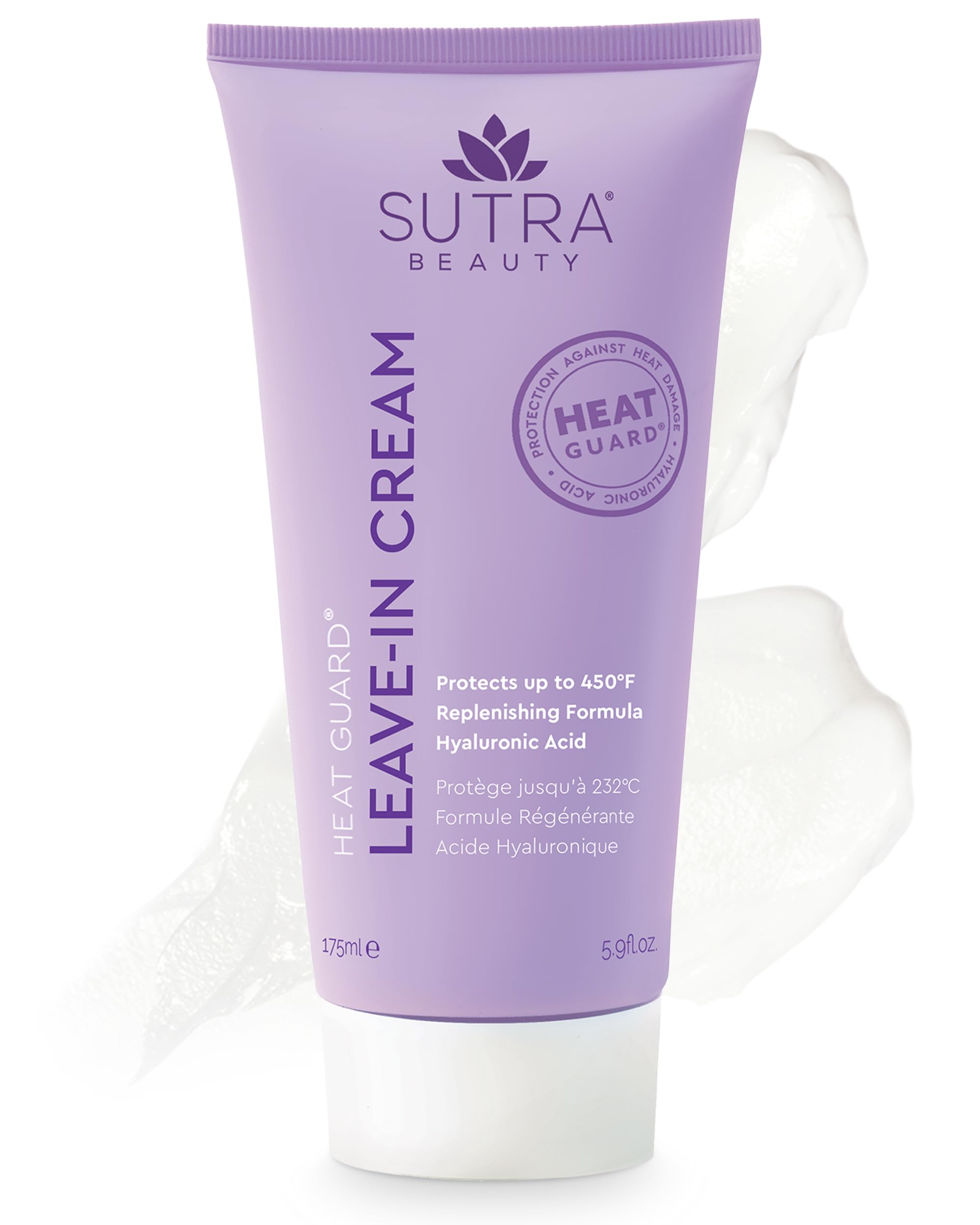 SUTRA Heat Guard Leave-In Cream bottle pump with moisture boost for frizz control
