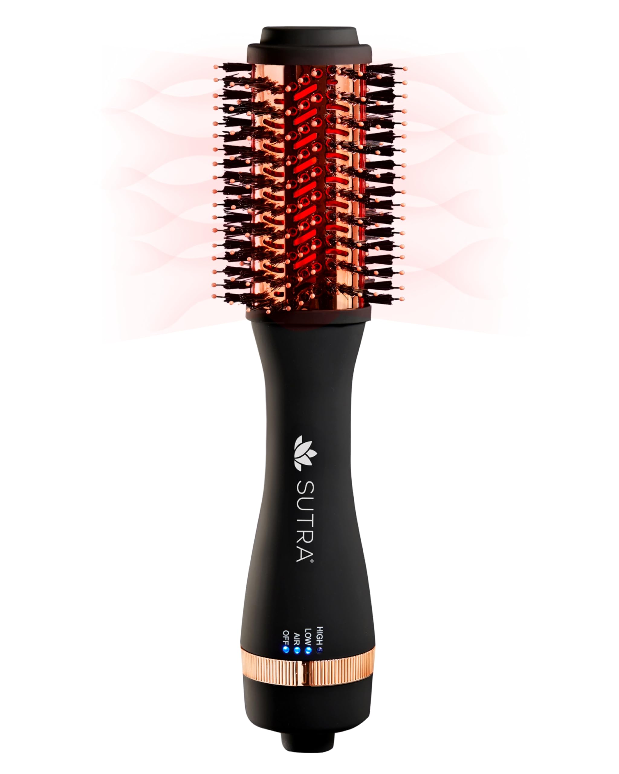 SUTRA IR Infrared 2in Blowout Brush unboxing view showing premium packaging for at-home styling.