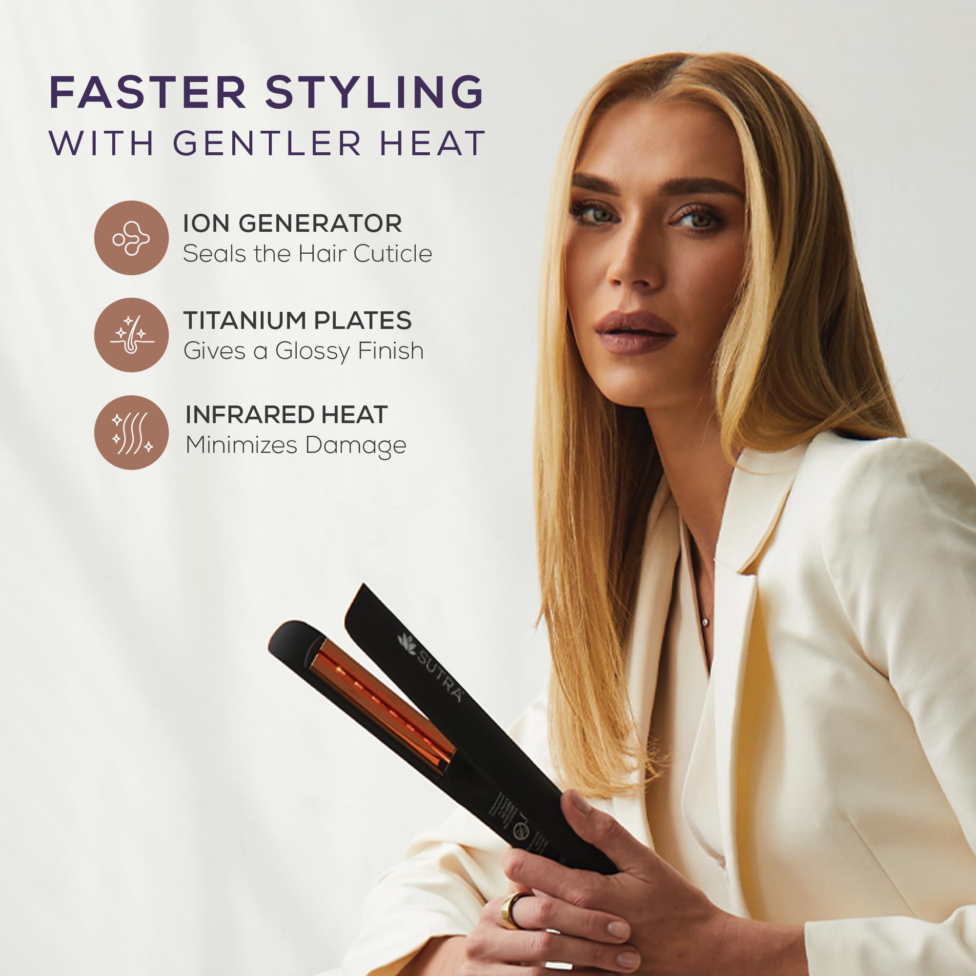 Sutra IR2 360-degree swivel cord enables easy movement during styling
