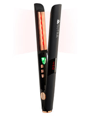 Sutra IR2 flat iron with rose gold titanium plates for a smooth glide and frizz control