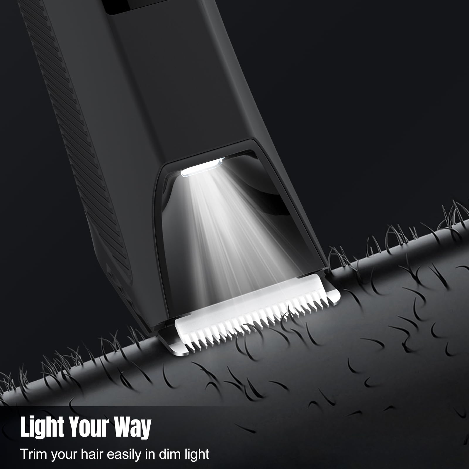 Suttik Manscape LED light helps target fine hairs in dim lighting.