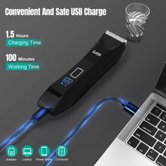Suttik Manscape USB Type-C charging with LED display for reliable power management.