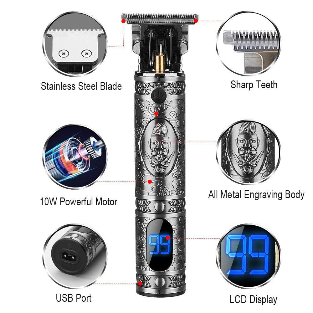 Suttik Ornate Knight trimmer side view, compact cordless profile for easy handling.