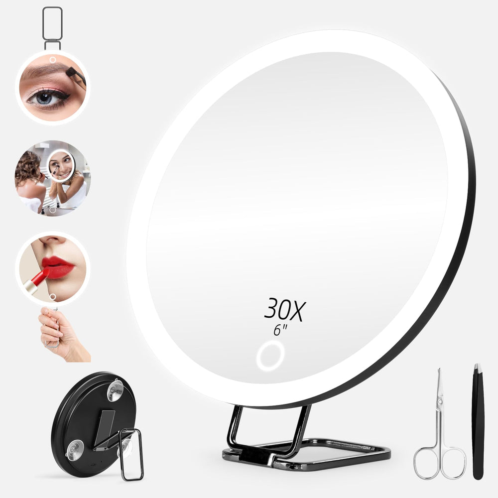 Suupvaor high magnification aids close-up detail for eyebrows, lashes, and pores.