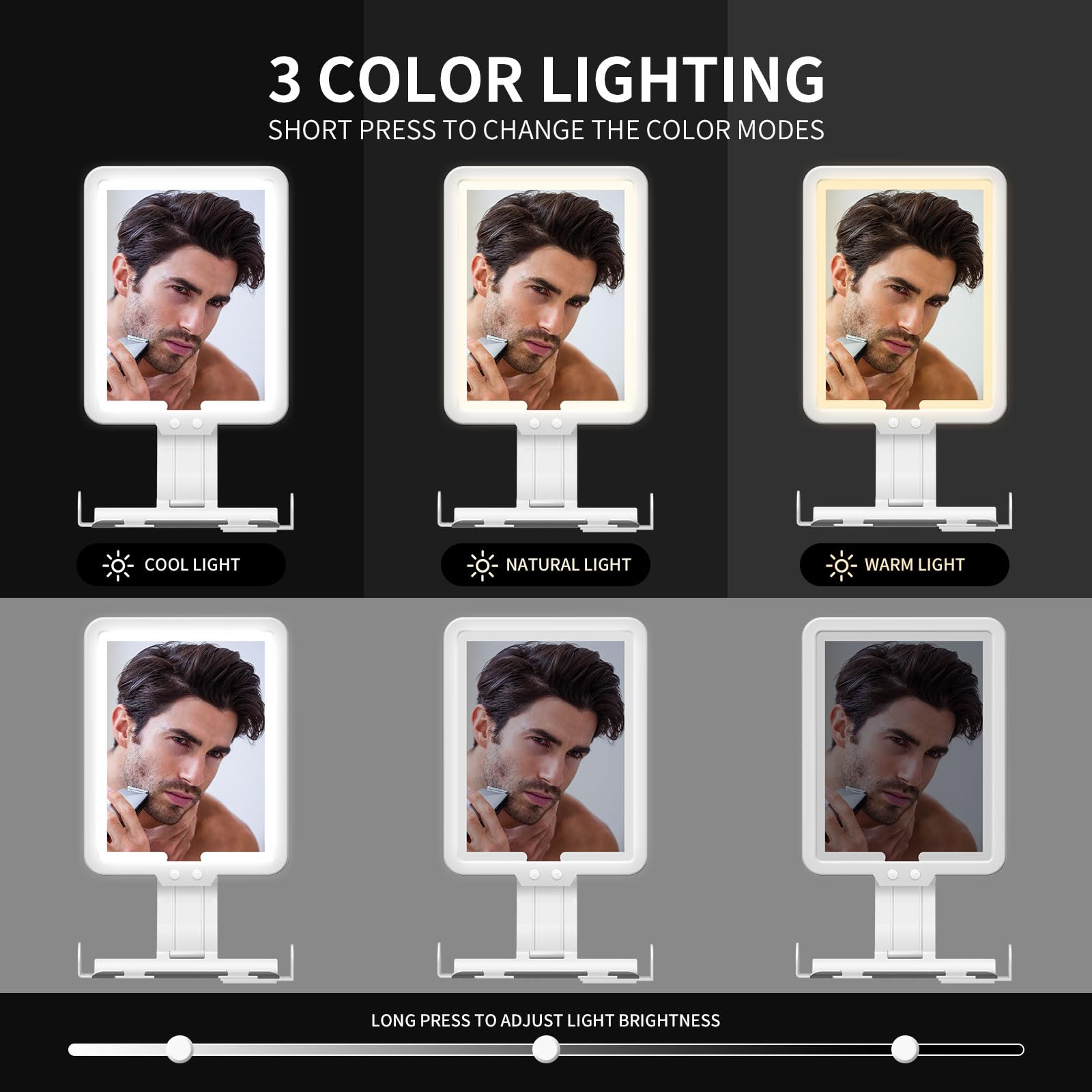 Suupvaor larger reflective surface gives a clearer shaving view.