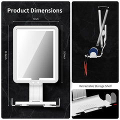 Suupvaor fogless mirror auto-heating prevents mist for quick morning grooming.