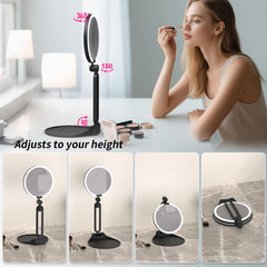Suupvaor magnifying mirror with three lighting temperatures for versatile makeup