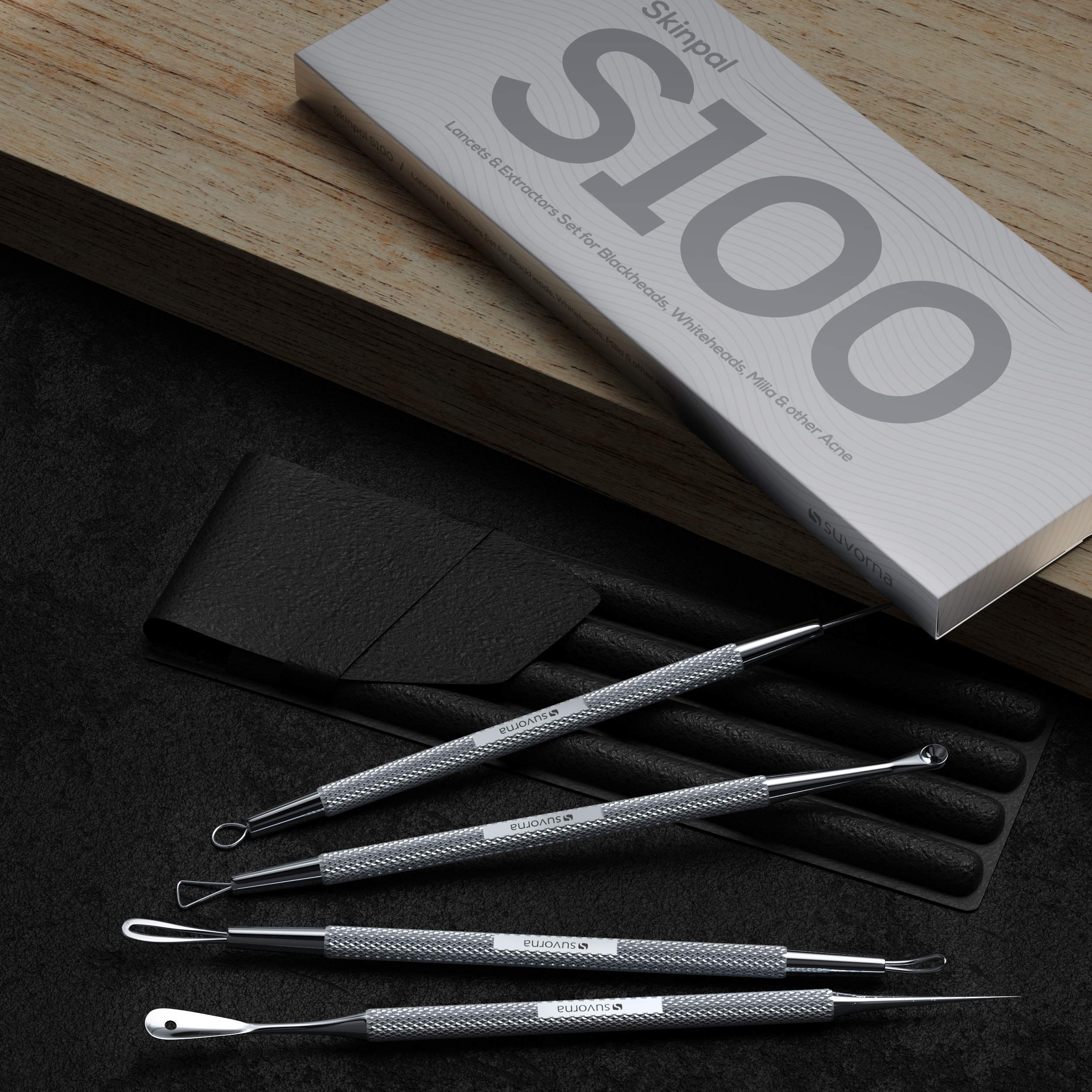 Suvorna blackhead remover tool closeup for pore clearing
