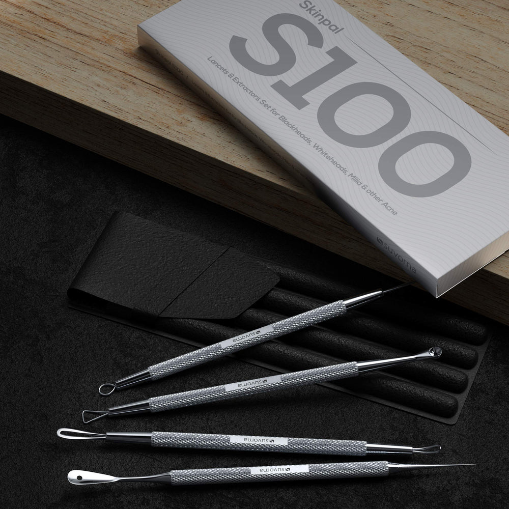 Suvorna blackhead remover tool closeup for pore clearing