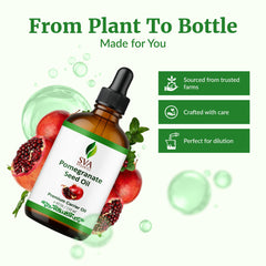 SVA ORGANICS Pomegranate Seed Oil pour closeup showing natural texture for massage