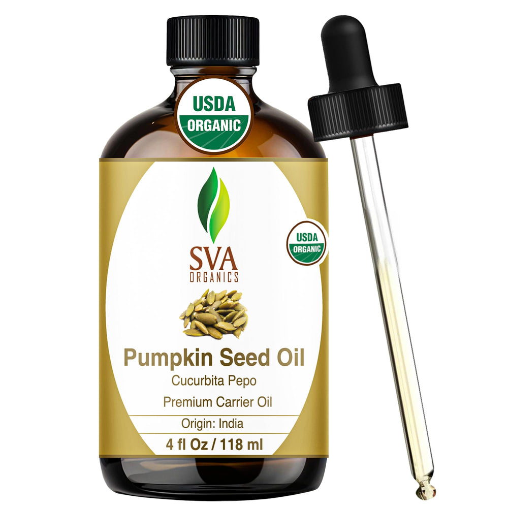 SVA ORGANICS pumpkin seed oil bottle with dropper for facial care and body massage
