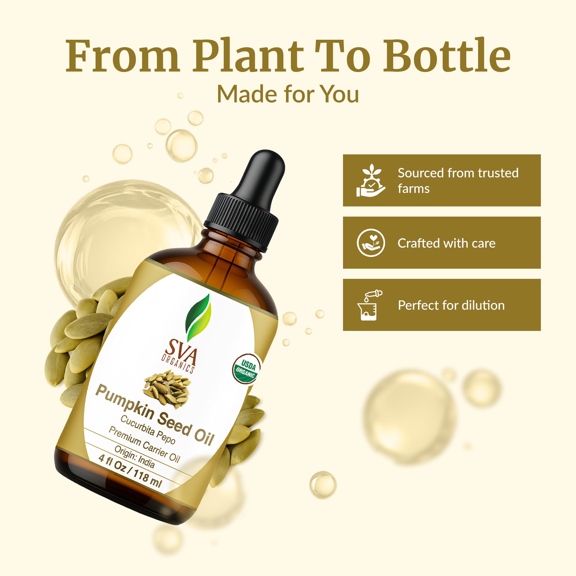 SVA ORGANICS pumpkin seed oil scalp massage scene showing soothing routine