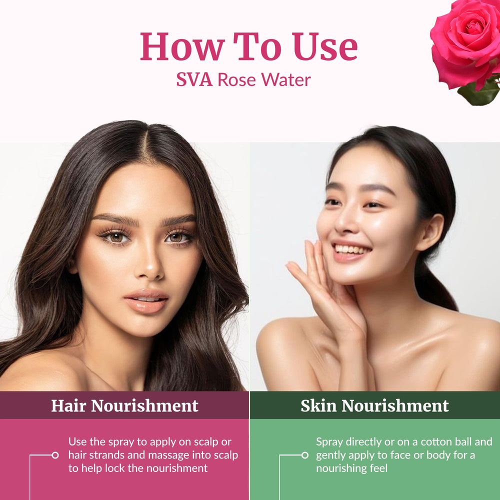 SVA Rose Water bath-addition enhances bathwater with fragrance.