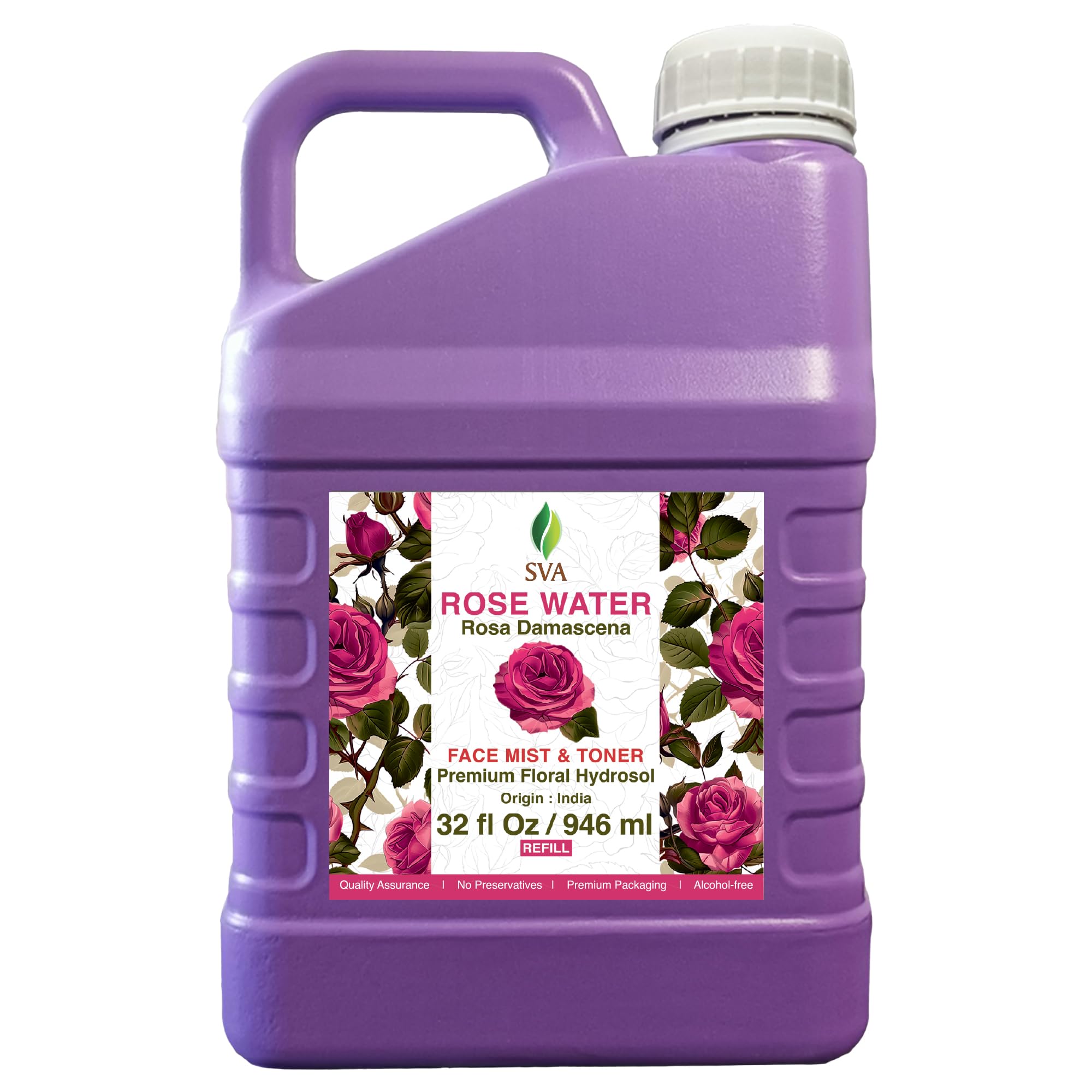 SVA Rose Water bottle delivers refreshing skin hydration and soothing aromatherapy.