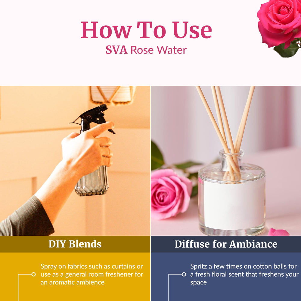 SVA Rose Water shampoo-use adds scent and gentle hydration.