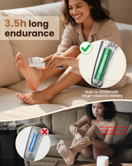 SVEMIN dual speed control for gentle to tough skin removal