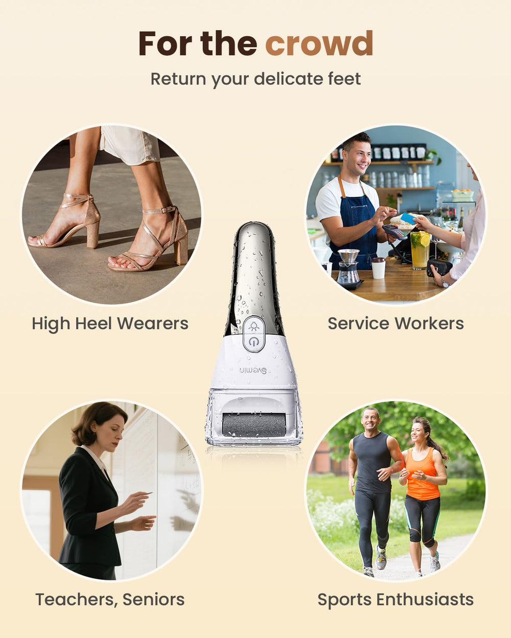SVEMIN IPX4 waterproof body for wet and dry use