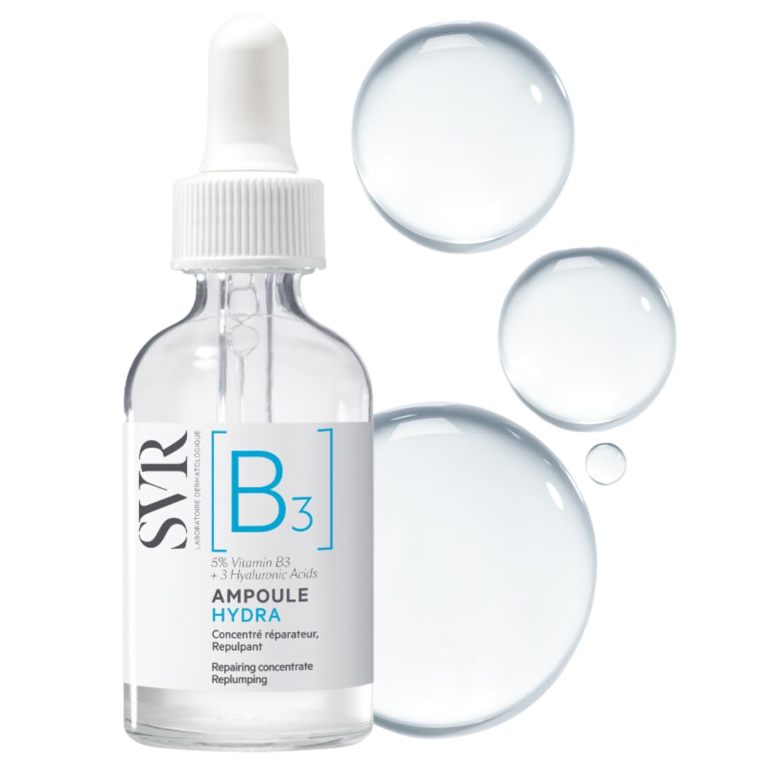 SVR B3 concentrate bottle close-up for hydration and barrier support.