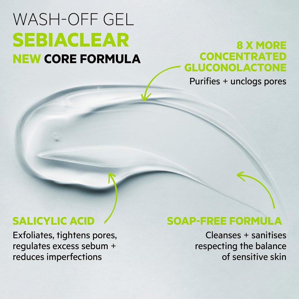 SVR Sebiaclear minimal formula emphasizes 10 ingredients for sensitive skin.