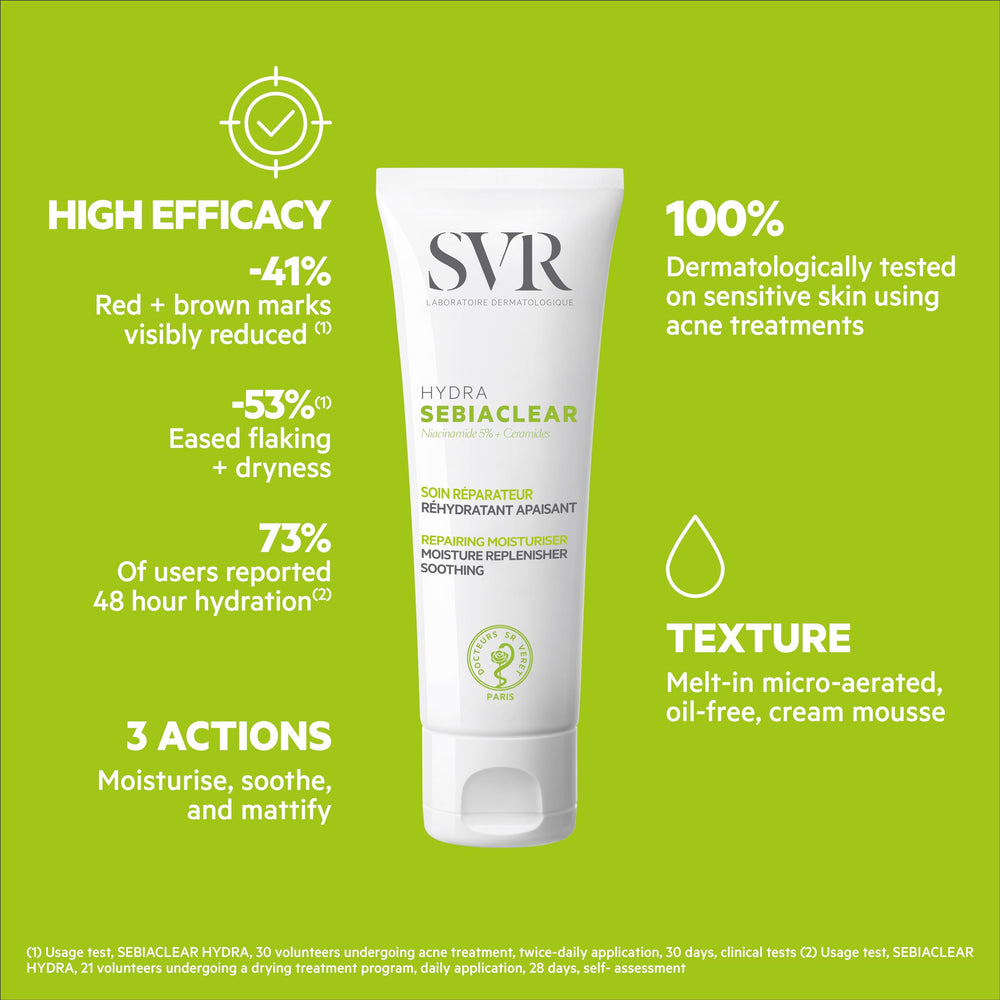 SVR Sebiaclear Moisturizing Face Cream makeup-primer-use highlighting flawless makeup base.