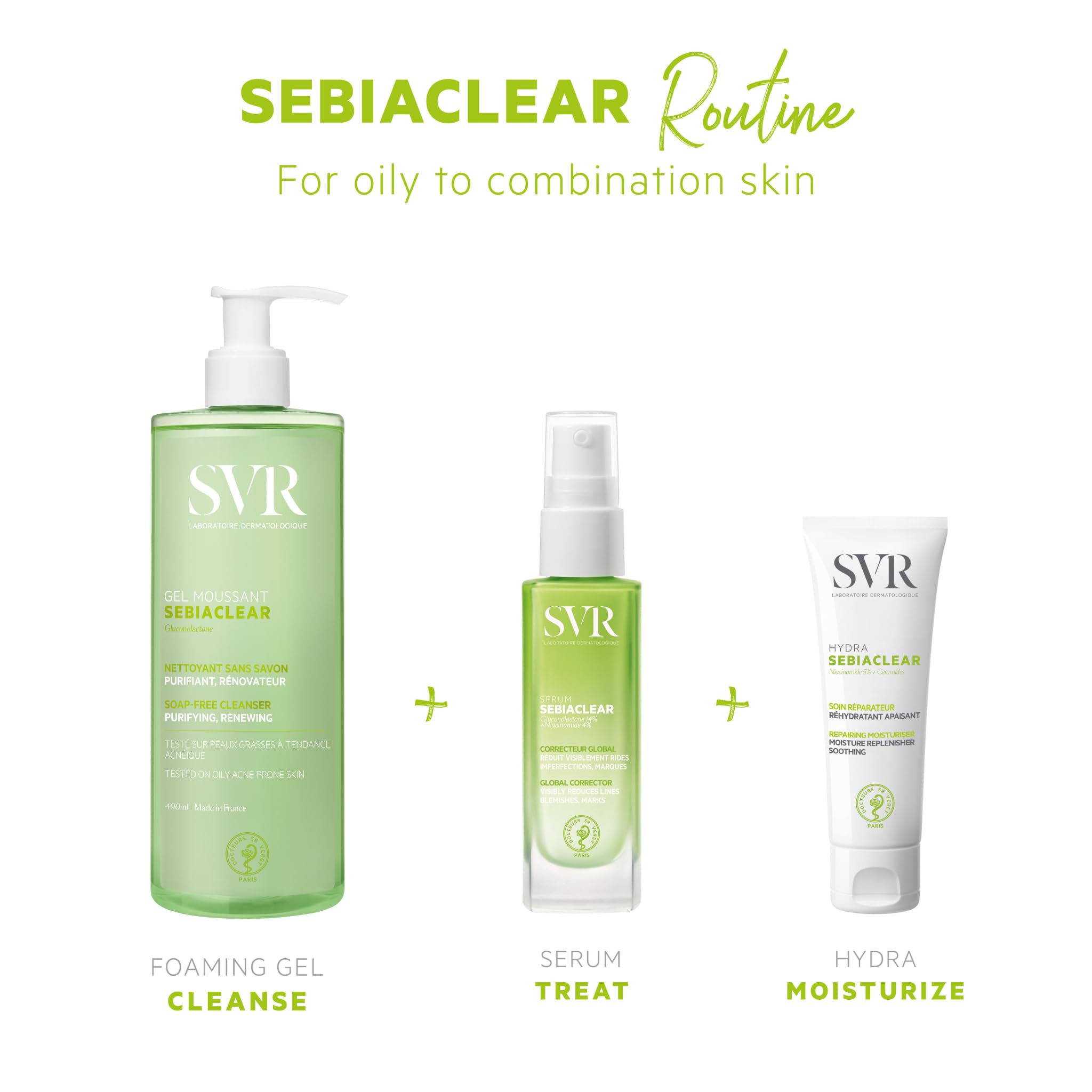 SVR Sebiaclear matte finish on skin demonstrates long-lasting oil control