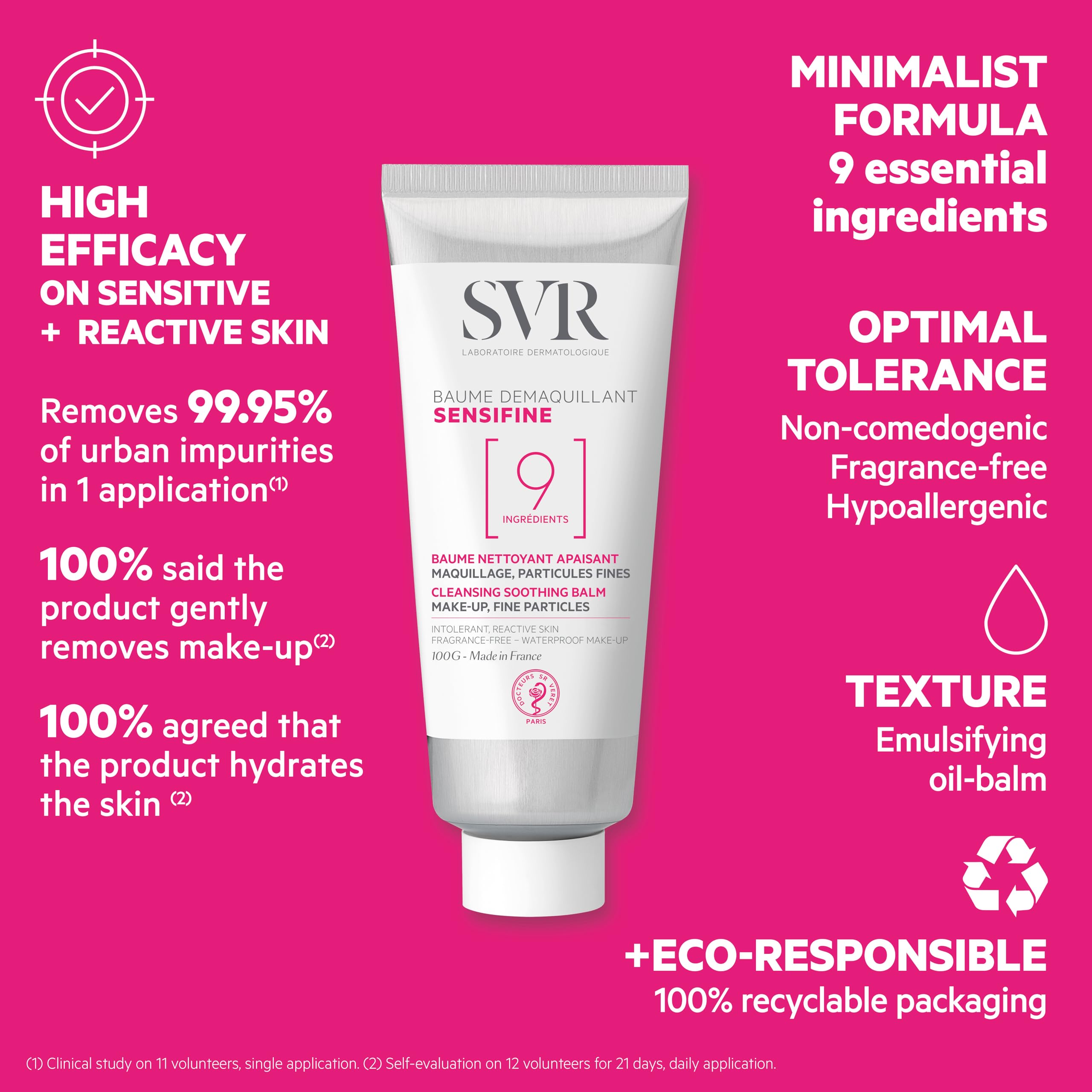 SVR Sensifine cleansing balm is hypoallergenic and suitable for contact lens wearers.