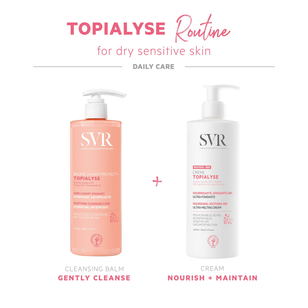 SVR Topialyse packaging highlights 98% natural-origin formula.