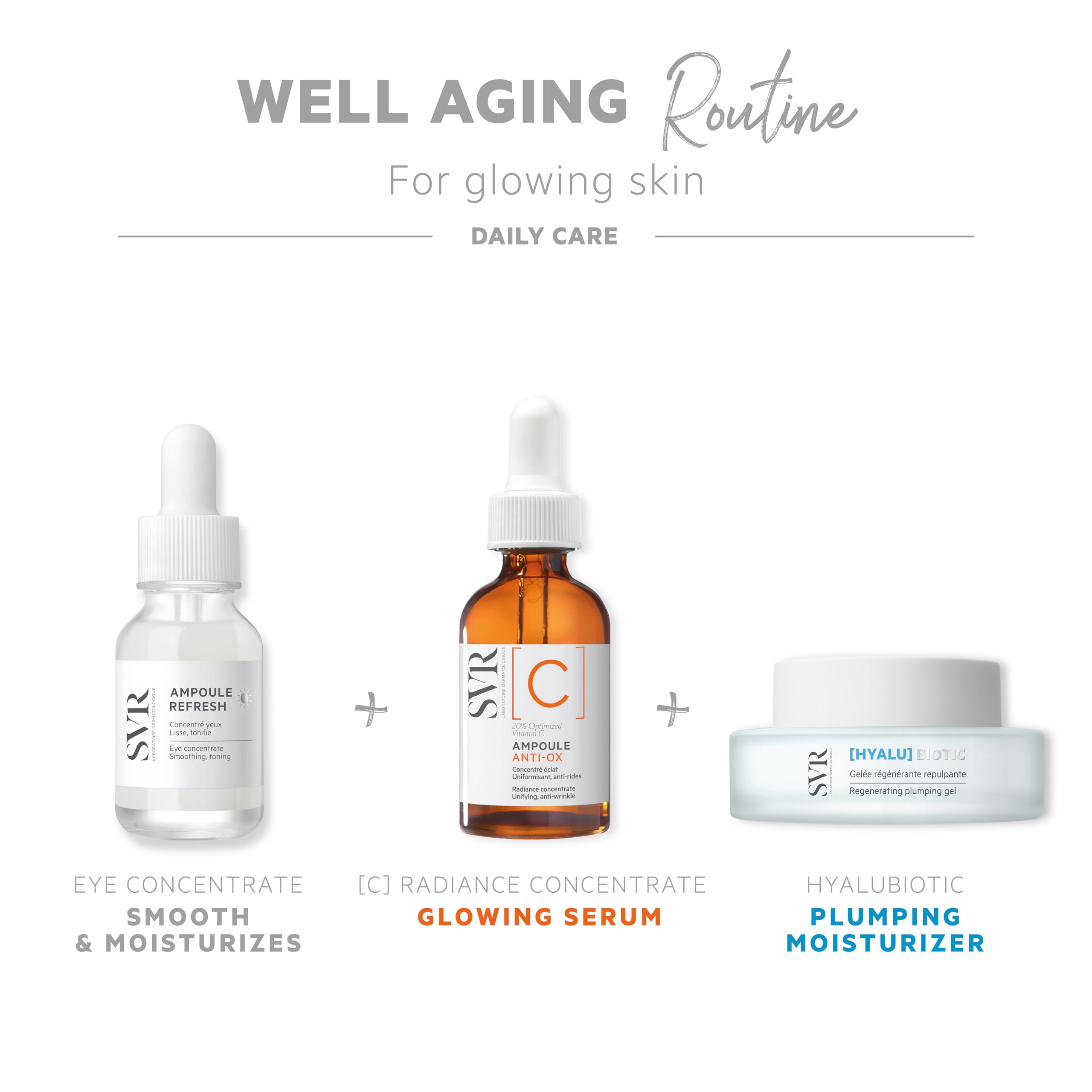 SVR Vitamin C Brightening Serum texture swatch reveals smooth gel consistency.