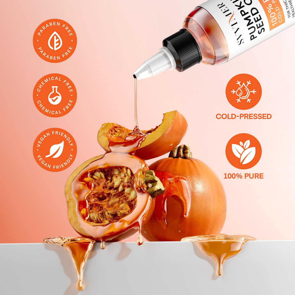 Svvimer pumpkin seed oil finishing on straight hair for frizz control and silky feel